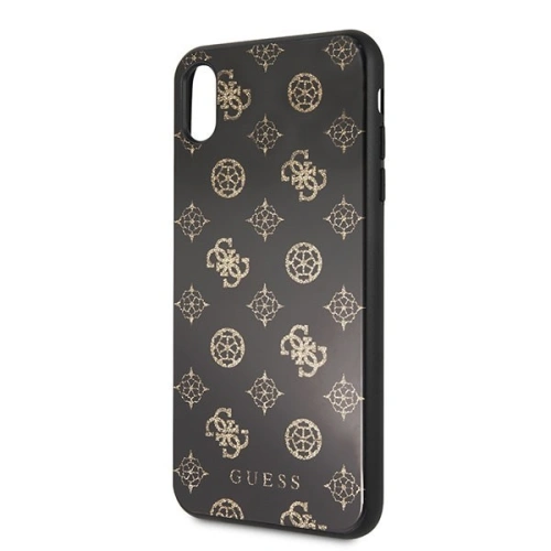 Etui Guess GUHCI65TGGPBK Apple iPhone XS Max czarny/black hard case Peony G Double Layer Glitter