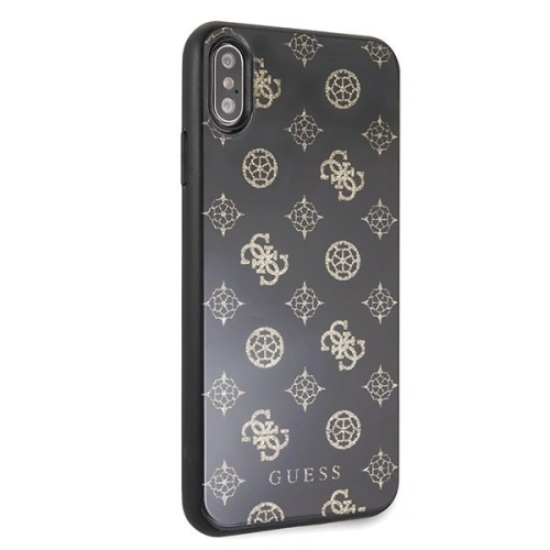 Etui Guess GUHCI65TGGPBK Apple iPhone XS Max czarny/black hard case Peony G Double Layer Glitter
