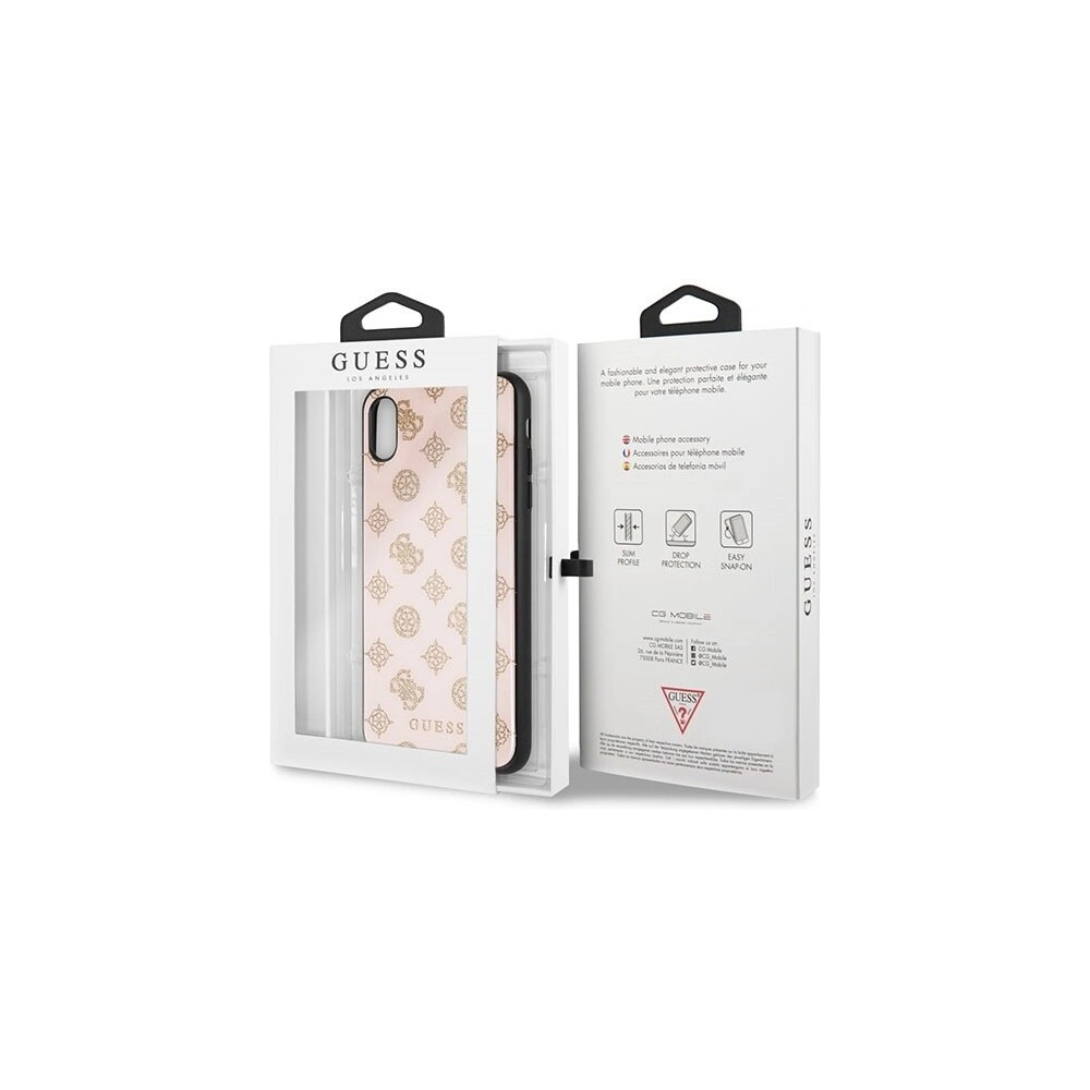 Hurtownia GSM - Etui Guess GUHCI65TGGPLP Apple iPhone XS Max jasnoróżowy/light pink hard case Peony G Double Layer Glitter - GUE101PNK - {ean13} - Hurt