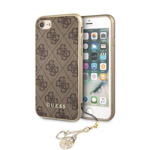 Guess Distributor - 3700740434208 - GUE102BR - Guess GUHCI8GF4GBR Apple iPhone SE 2022/SE 2020/8/7 brown hard case 4G Charms Collection - B2B homescreen