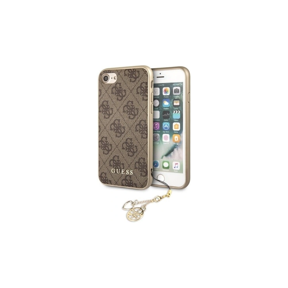 Hurtownia GSM - Etui Guess GUHCI8GF4GBR Apple iPhone SE 2022/SE 2020/8/7 brown/brązowy hard case 4G Charms Collection - GUE102BR - {ean13} - Hurt