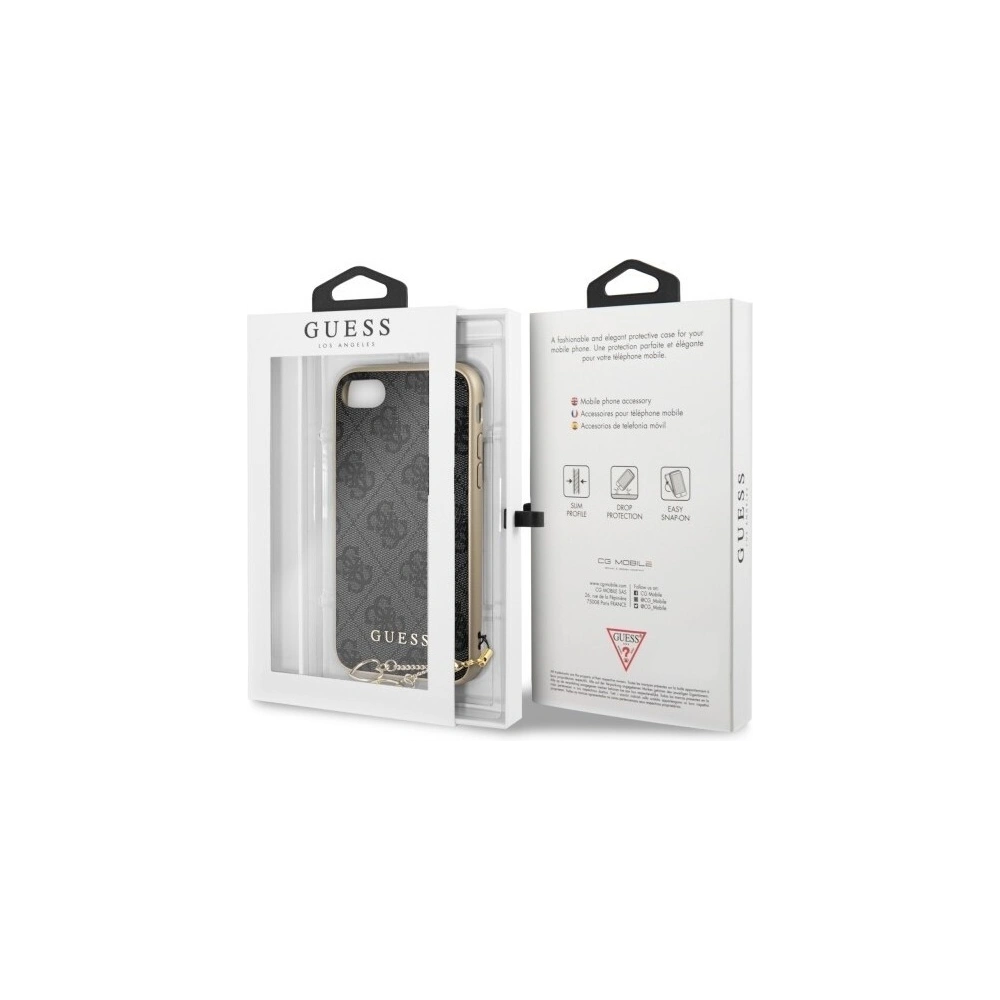 Hurtownia GSM - Etui Guess GUHCI8GF4GGR Apple iPhone SE 2022/SE 2020/8/7 grey/szary hard case 4G Charms Collection - GUE103GRY - {ean13} - Hurt