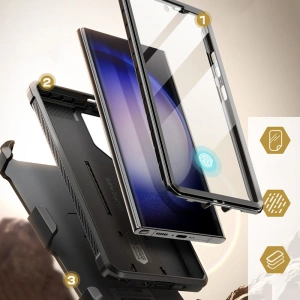 Wholesale Supcase Unicorn Beetle Pro 2-set Samsung Galaxy S24 Ultra Black - SPC416 - {ean13} - Hurt