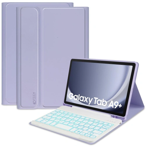 Etui Tech-Protect SmartCase Pen + Keyboard Samsung Galaxy Tab A9+ Plus X210 / X215 / X216 Violet