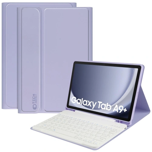 Etui Tech-Protect SmartCase Pen + Keyboard Samsung Galaxy Tab A9+ Plus X210 / X215 / X216 Violet