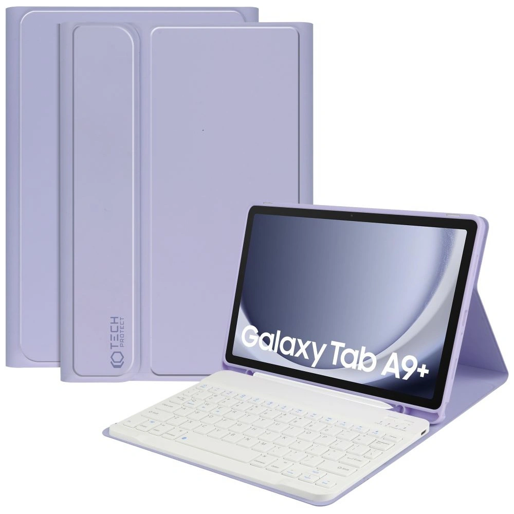 Hurtownia GSM - Etui Tech-Protect SmartCase Pen + Keyboard Samsung Galaxy Tab A9+ Plus X210 / X215 / X216 Fialové - THP2532 - {ean13} - Hurt