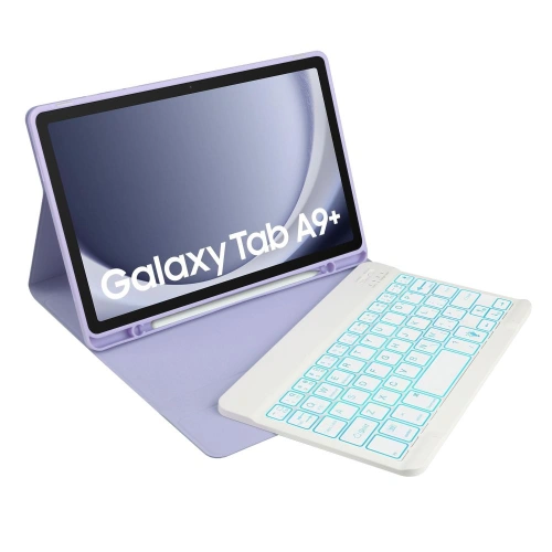 Etui Tech-Protect SmartCase Pen + Keyboard Samsung Galaxy Tab A9+ Plus X210 / X215 / X216 Violet