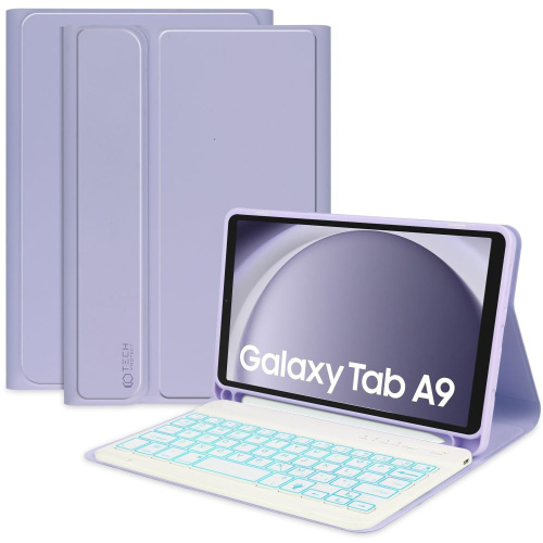 Tech-Protect Distributor - 9319456607673 - THP2534 - Tech-Protect SmartCase Pen + Keyboard Samsung Galaxy Tab A9 X110 / X115 Violet - B2B homescreen