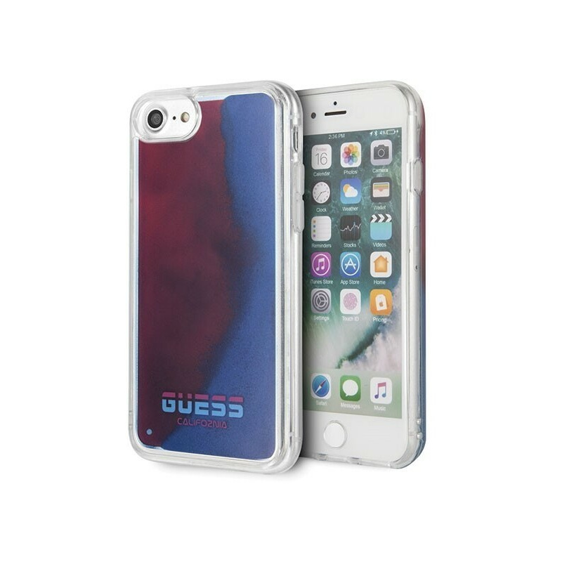 Etui Guess GUHCI8GLCRE Apple iPhone SE 2022/SE 2020/8/7 czerwony/red hard case California Glow in the dark