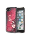 Guess GUHCI8GLHFLRA Apple iPhone SE 2022/SE 2020/8/7 raspberry hard case Glitter Hearts
