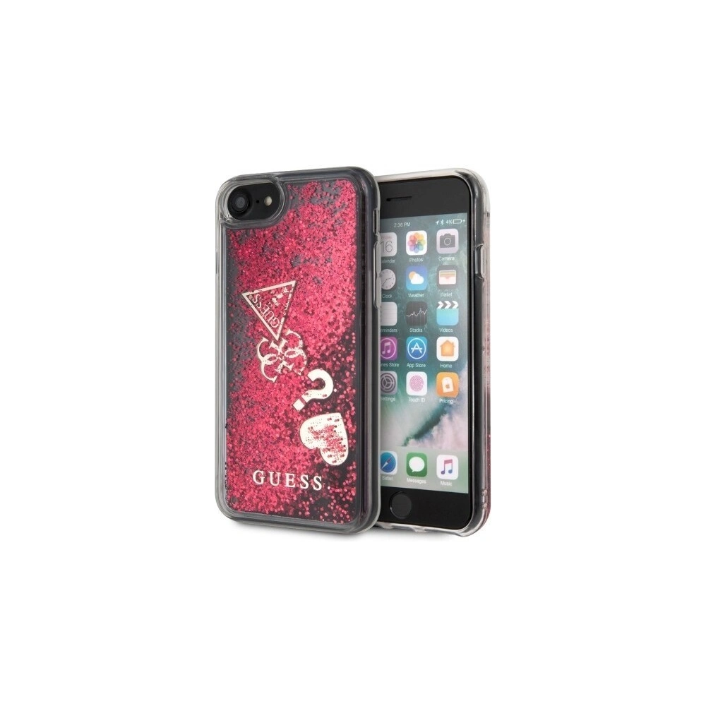 Hurtownia GSM - Etui Guess GUHCI8GLHFLRA Apple iPhone SE 2022/SE 2020/8/7 raspberry hard case Glitter Hearts - GUE107HEA - {ean13} - Hurt
