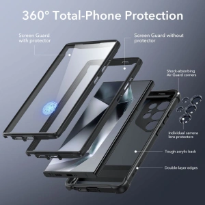 Hurtownia GSM - Etui ESR Armor Kickstand Samsung Galaxy S24 Ultra Negru înghețat - ESR747 - {ean13} - Hurt