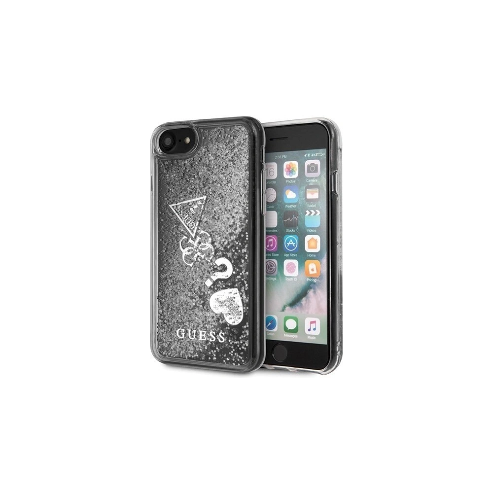 Hurtownia GSM - Etui Guess GUHCI8GLHFLSI Apple iPhone SE 2022/SE 2020/8/7 srebrny/silver hard case Glitter Hearts - GUE108SLV - {ean13} - Hurt