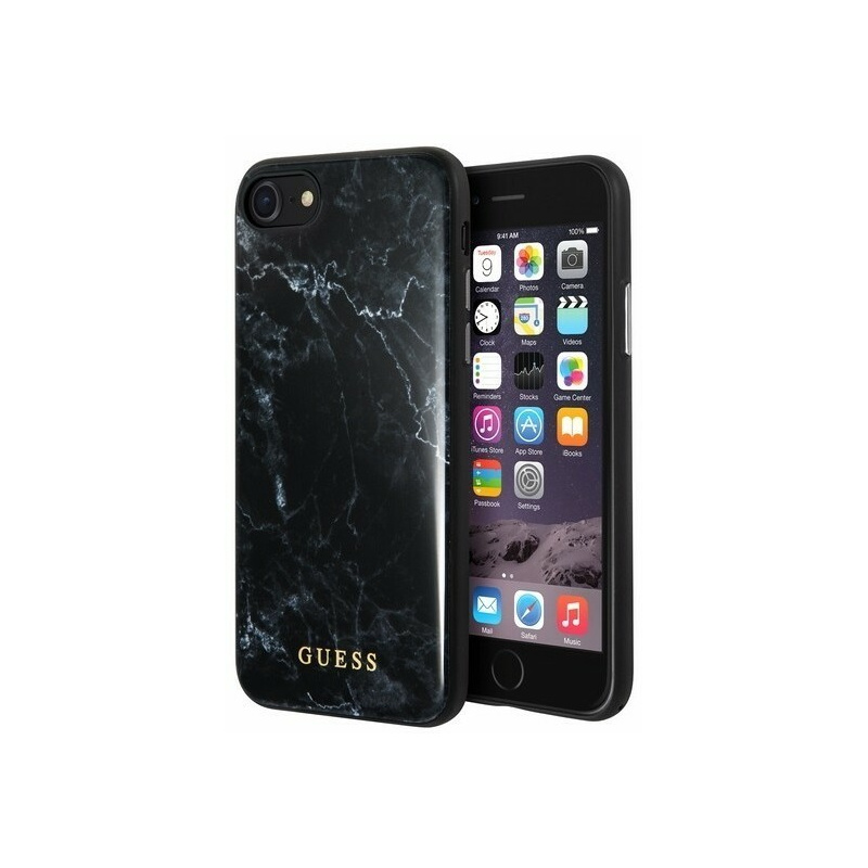 Guess Distributor - 3700740422694 - GUE109BLK - Guess GUHCI8HYMABK Apple iPhone SE 2022/SE 2020/8/7 black Marble - B2B homescreen