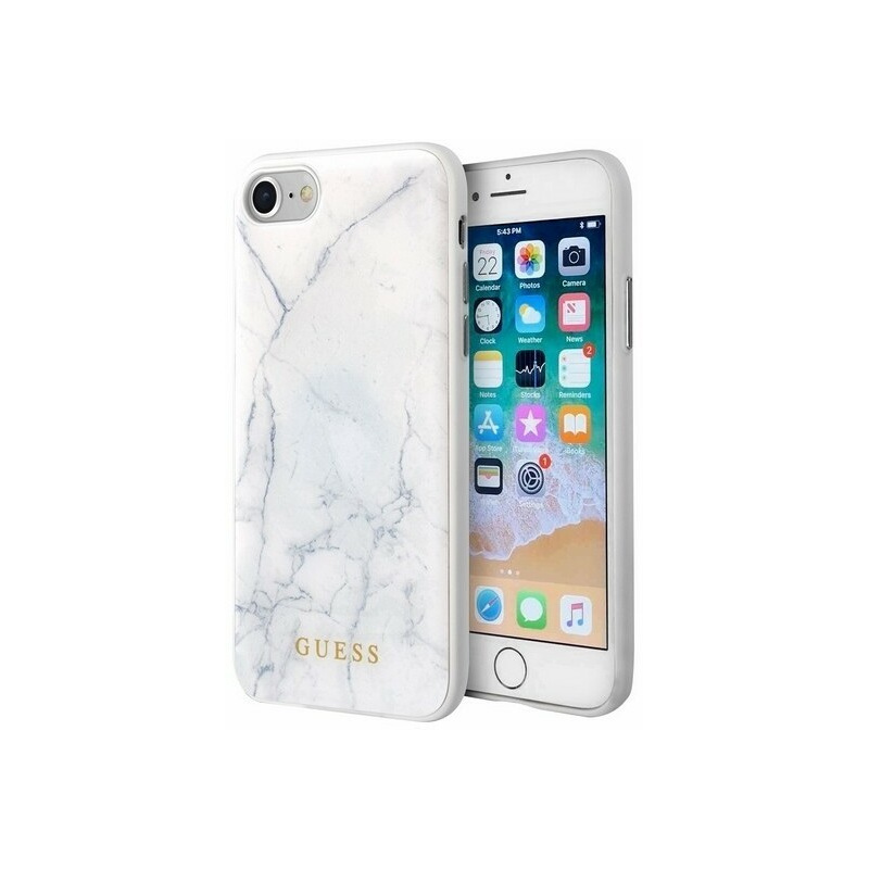 Etui Guess GUHCI8HYMAWH Apple iPhone SE 2022/SE 2020/8/7 biały/white Marble