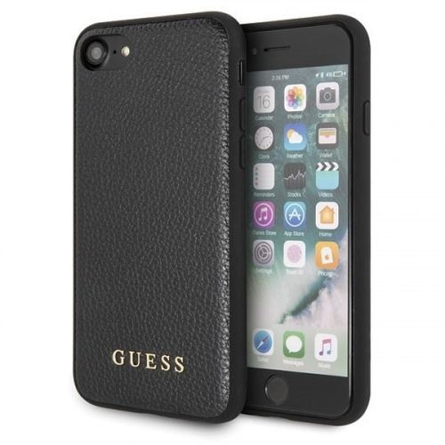 Guess Distributor - 3700740417515 - GUE111BLK - Guess GUHCI8IGLBK Apple iPhone SE 2022/SE 2020/8/7 black hard case Iridescent - B2B homescreen