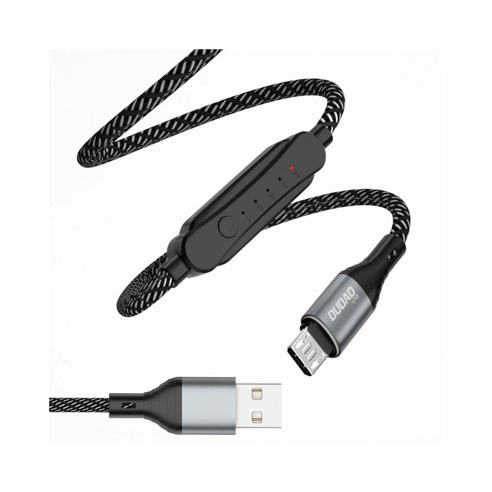 Hurtownia GSM - Kabel s časovačem Dudao L7xsM USB-A / microUSB 5A 1m černý - DDA303 - {ean13} - Hurt