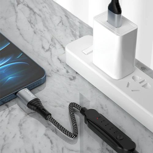 Kabel z timerem Dudao L7xsM USB-A / microUSB 5A 1m czarny