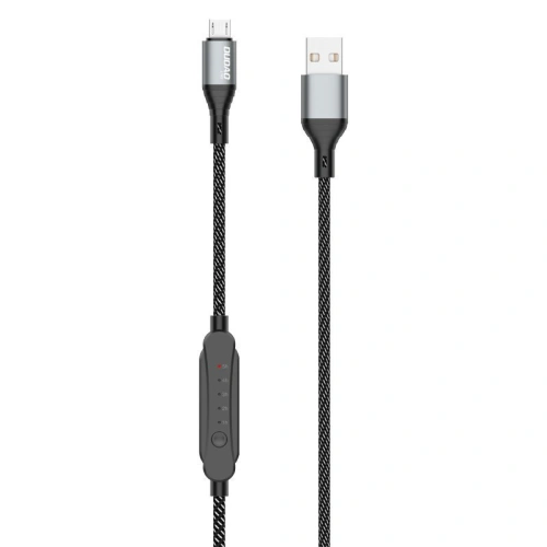 Kabel z timerem Dudao L7xsM USB-A / microUSB 5A 1m czarny