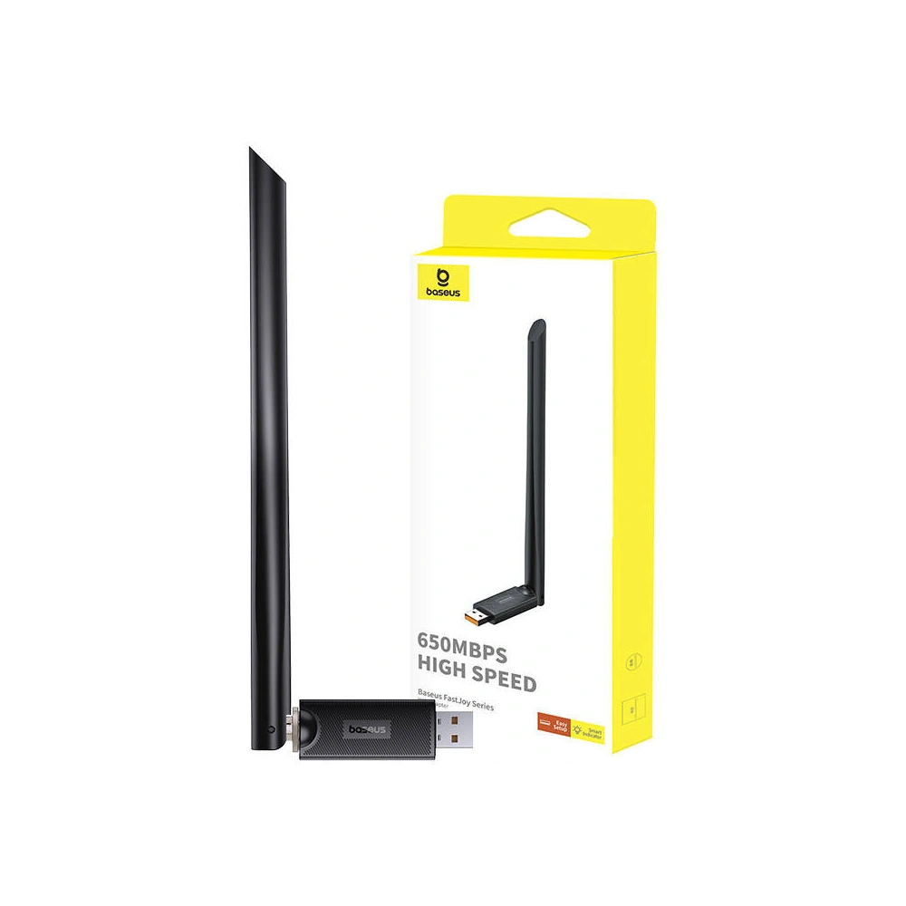 Hurtownia GSM - WiFi adapter antenával Baseus FastJoy 650Mbps fekete - BSU4823 - {ean13} - Hurt