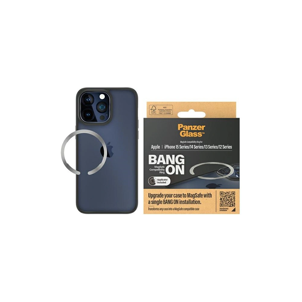 Hurtownia GSM - Prsten PanzerGlass Bang ON MagSafe Kompatibilní prsten Apple iPhone 12/13/14/15 - PZG558 - {ean13} - Hurt