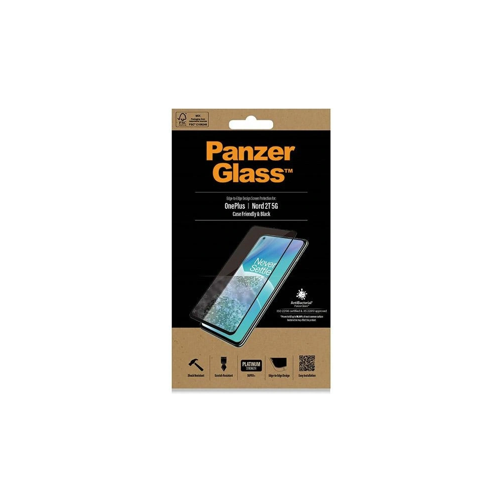 Hurtownia GSM - Edzett üveg PanzerGlass E2E Regular OnePlus Nord 2T 5G Case Friendly fekete - PZG559 - {ean13} - Hurt