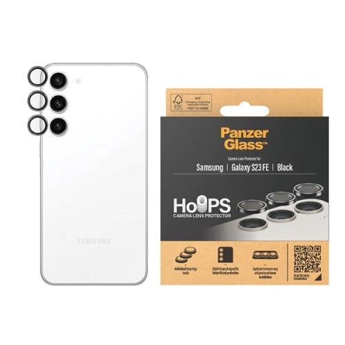 Szkło na obiektyw aparatu PanzerGlass Hoops Camera Samsung Galaxy S23 FE czarny