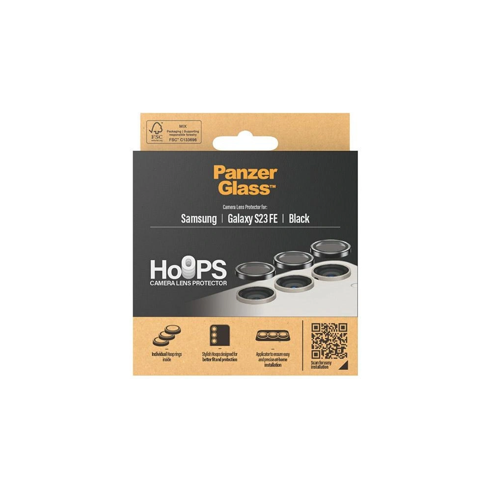 Hurtownia GSM - A fényképezőgép objektív üvege PanzerGlass Hoops Camera Samsung Galaxy S23 FE fekete - PZG561 - {ean13} - Hurt