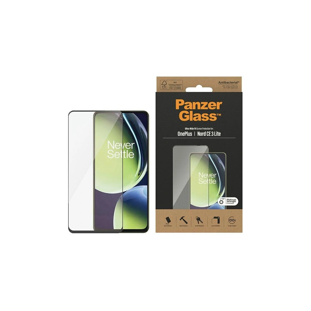 Hurtownia GSM - Sticlă securizată PanzerGlass Ultra-Wide Fit Protecție Ecran OnePlus Nord CE 3 Lite - PZG564 - {ean13} - Hurt