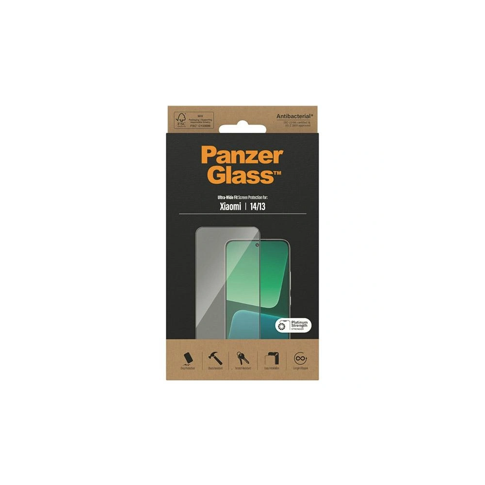 Hurtownia GSM - Gehärtetes Glas PanzerGlass Ultra-Wide Fit Xiaomi 14 / 13 Bildschirmschutz - PZG566 - {ean13} - Hurt