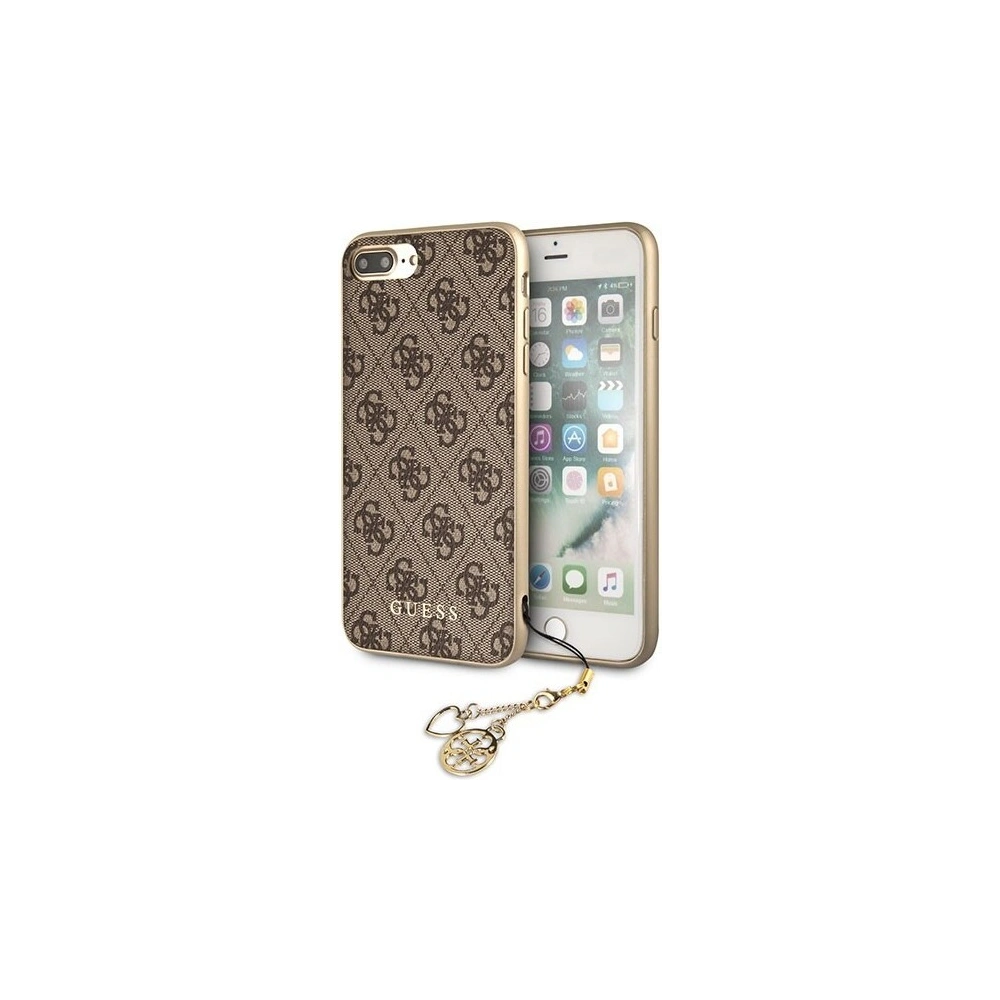Hurtownia GSM - Etui Guess GUHCI8LGF4GBR Apple iPhone 7/8 Plus brown/brązowy hard case 4G Charms Collection - GUE114BR - {ean13} - Hurt