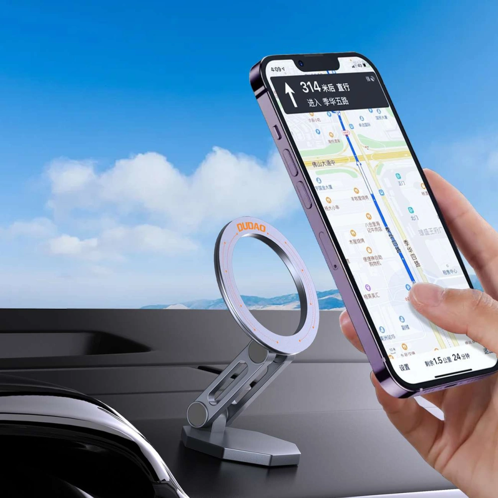 Wholesale Dudao F17+ magnetic car cockpit holder grey - DDA317 - {ean13} - Hurt