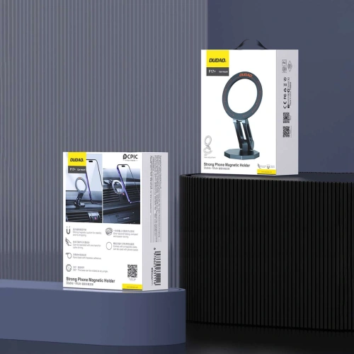 Uchwyt samochodowy magnetyczny na kokpit Dudao F17+ szary