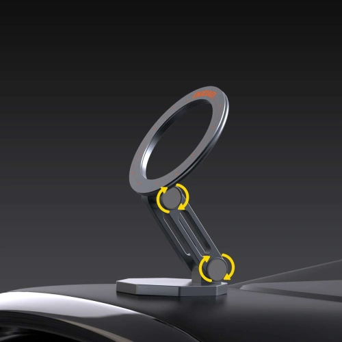 Uchwyt samochodowy magnetyczny na kokpit Dudao F17+ szary