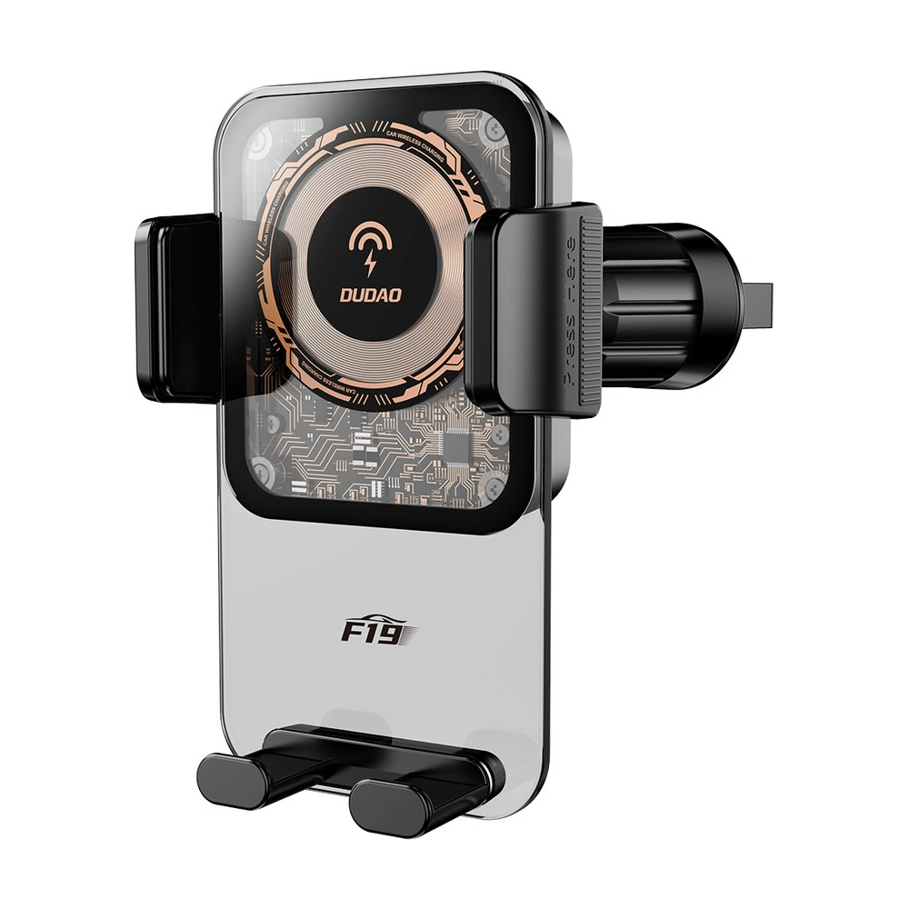 Hurtownia GSM - Auto-Halter mit induktiver 15W Ladegerät für Cockpit / Lüftungsgitter Dudao F19 schwarz - DDA318 - {ean13} - Hurt