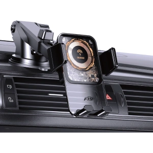 Hurtownia GSM - Auto-Halter mit induktiver 15W Ladegerät für Cockpit / Lüftungsgitter Dudao F19 schwarz - DDA318 - {ean13} - Hurt