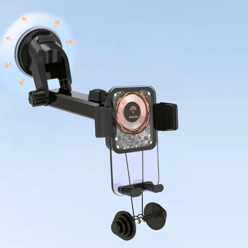 Uchwyt samochodowy z ładowarką indukcyjną 15W na kokpit / kratkę Dudao F19 czarny