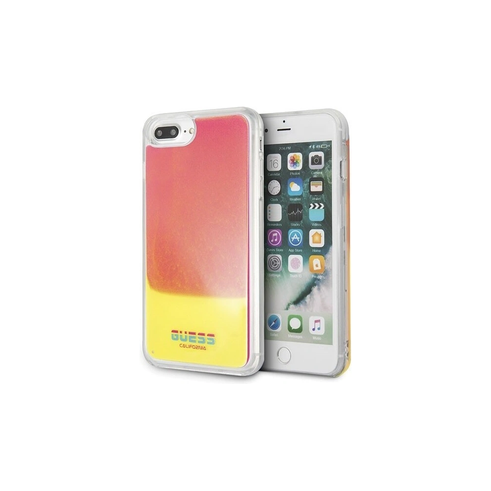 Etui Guess GUHCI8LGLCPI Apple iPhone 7/8 Plus różowy/pink hard case California Glow in the dark