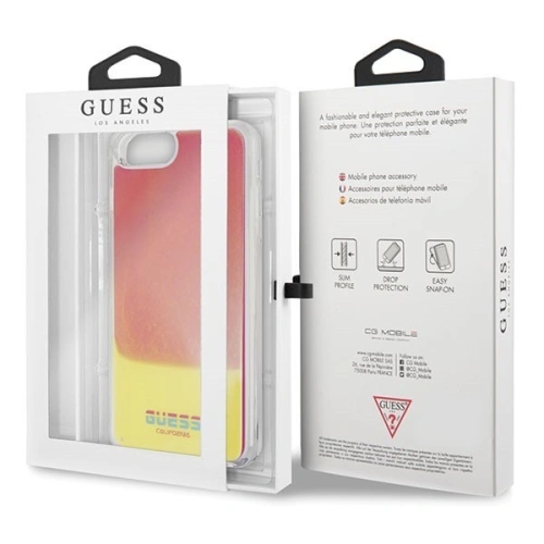 Etui Guess GUHCI8LGLCPI Apple iPhone 7/8 Plus różowy/pink hard case California Glow in the dark