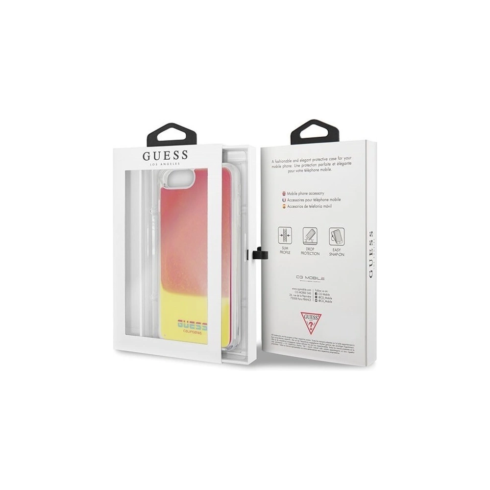 Etui Guess GUHCI8LGLCPI Apple iPhone 7/8 Plus różowy/pink hard case California Glow in the dark