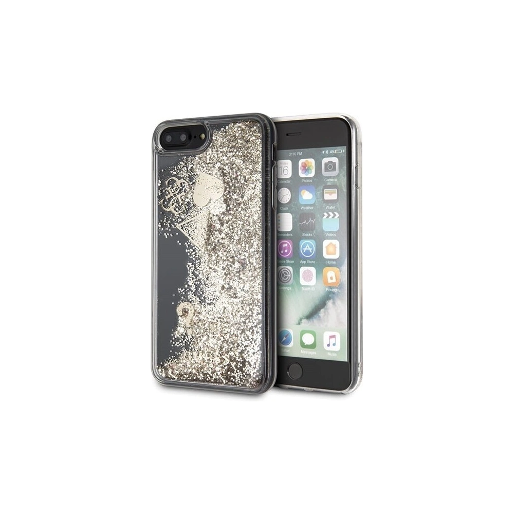Hurtownia GSM - Etui Guess GUHCI8LGLHFLGO Apple iPhone 7/8 Plus gold/złoty hard case Glitter Hearts - GUE117GLD - {ean13} - Hurt