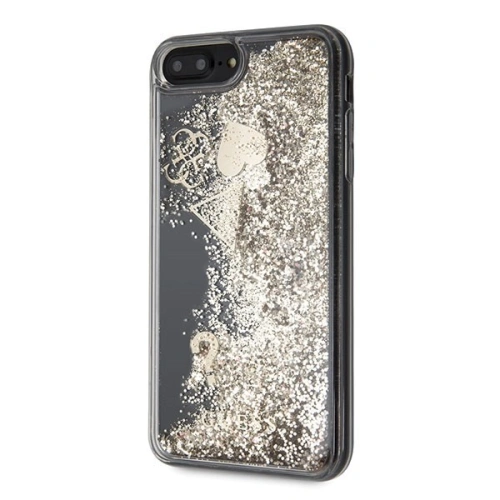 Etui Guess GUHCI8LGLHFLGO Apple iPhone 7/8 Plus gold/złoty hard case Glitter Hearts