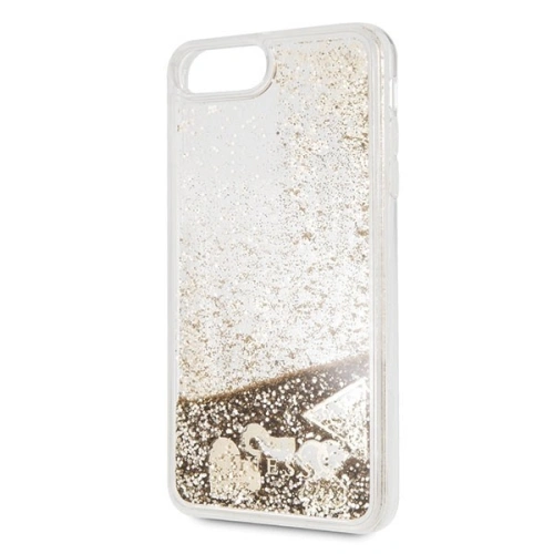 Etui Guess GUHCI8LGLHFLGO Apple iPhone 7/8 Plus gold/złoty hard case Glitter Hearts