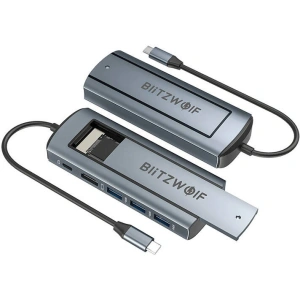 Hurtownia GSM - Adapter 6w1 Blitzwolf BW-Neo TH13 hub USB-C / 3xUSB-A 3.0, 1xUSB-C PD, 1xHD DisplayPort, 1xM.2 SATA M key - BLZ585 - {ean13} - Hurt