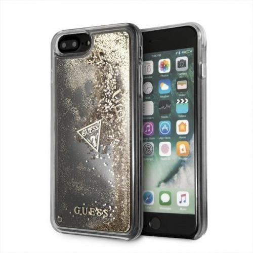 Guess Distributor - 3700740417584 - GUE120GLD - Guess GUHCI8LGLUFLGO iPhone 7/8 Plus gold hard case Glitter Liquid - B2B homescreen