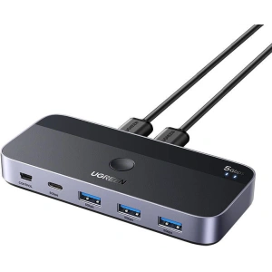 Hurtownia GSM - Přepínač switch UGREEN CM662 2xUSB-A / 3xUSB-A, 1xUSB-C, 1xMini USB černý - UGR1797 - {ean13} - Hurt