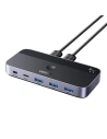 Přepínač switch UGREEN CM662 2xUSB-A / 3xUSB-A, 1xUSB-C, 1xMini USB černý