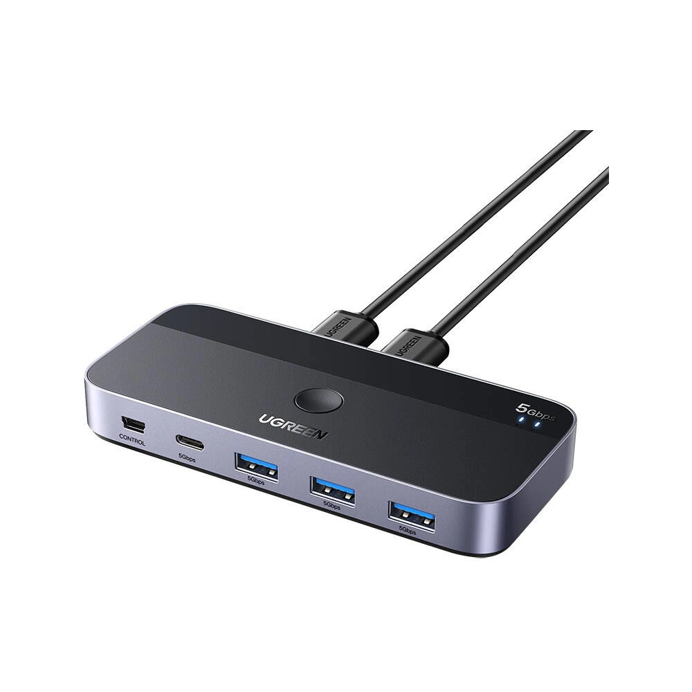 Hurtownia GSM - Přepínač switch UGREEN CM662 2xUSB-A / 3xUSB-A, 1xUSB-C, 1xMini USB černý - UGR1797 - {ean13} - Hurt