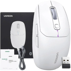 Hurtownia GSM - Mysz bezprzewodowa UGREEN MU103 2.4G / Bluetooth 5.0 biała - UGR1800 - {ean13} - Hurt