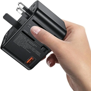 Hurtownia GSM - USAMS T62 univerzális utazó töltő US/AU/EU/UK 1xUSB, 2xUSB-C 65W fekete - USA1021 - {ean13} - Hurt